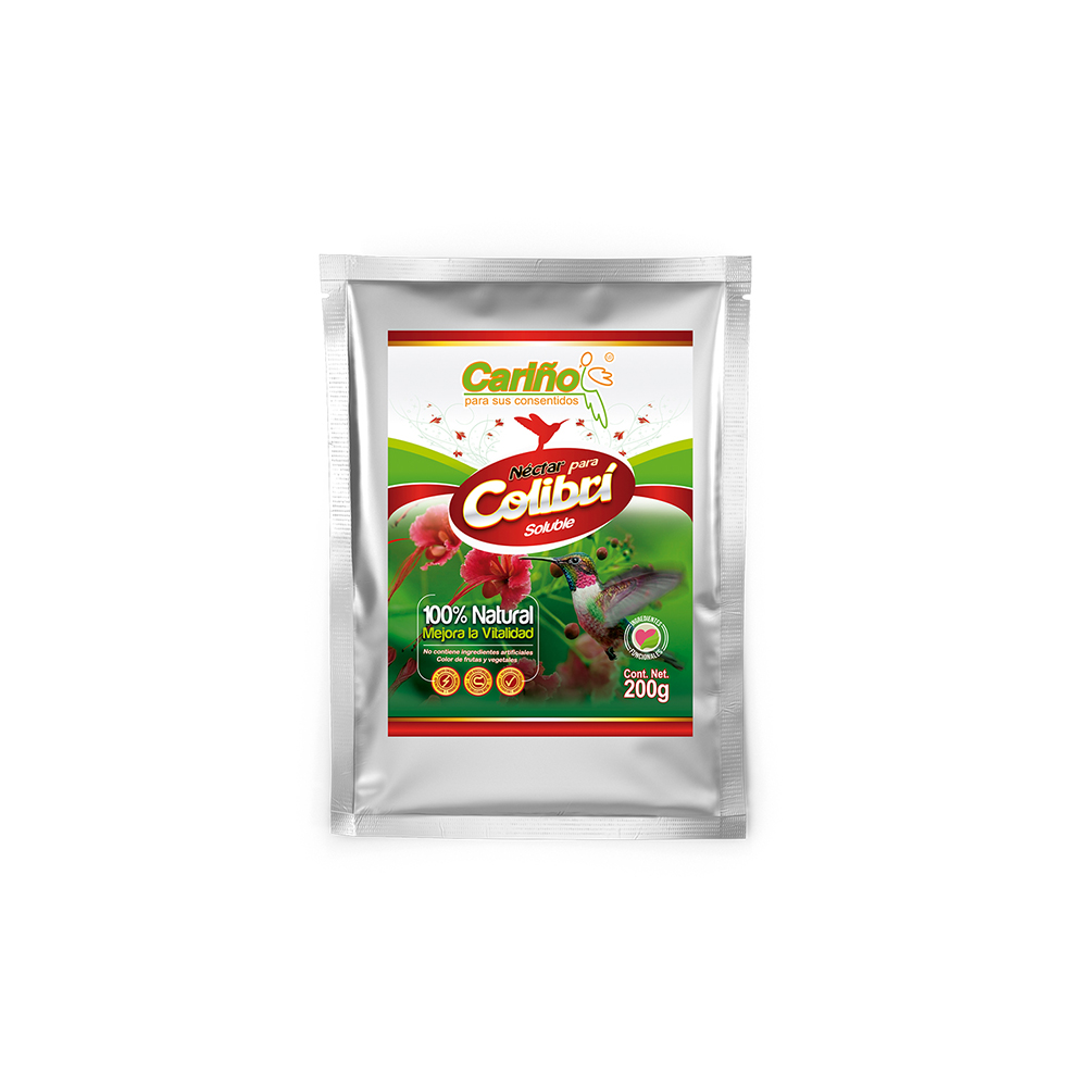 NECTAR INSTANTÁNEO PARA COLIBRÍ 200G CARINO NC200R