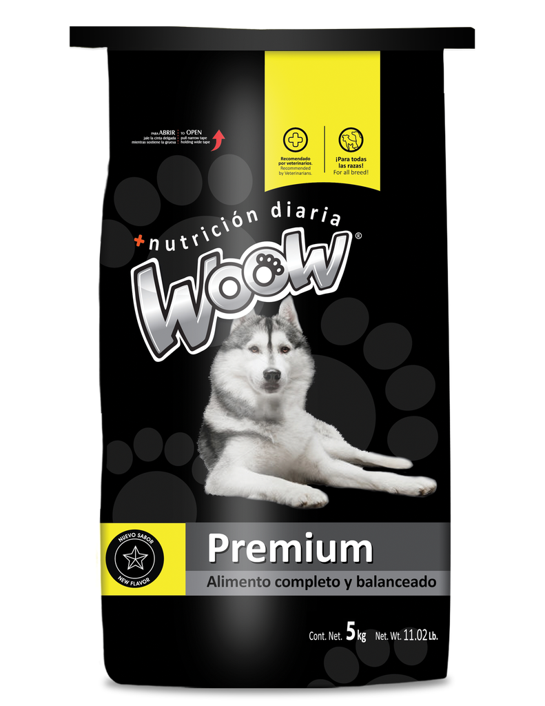 ALIMENTO PARA PERROS PREMIUM 5KG WOOW WP5