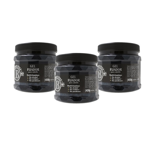 [B09G889KF9] GEL PARA EL CABELLO 450GR BARBER STYLE (3PACK) GBS-450-P3