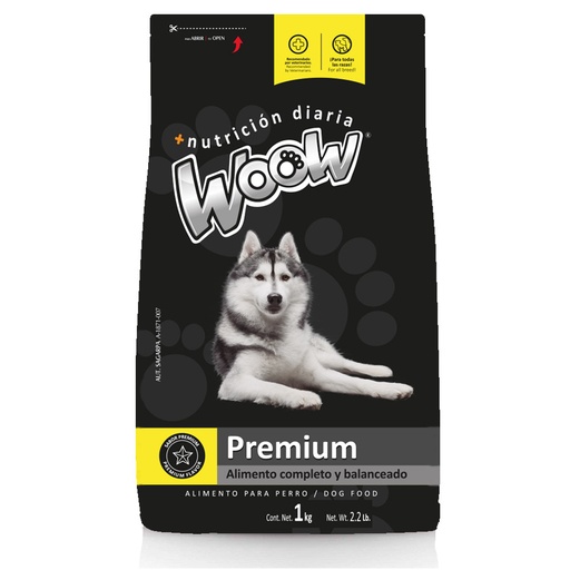 [B084RC4JZQ] ALIMENTO PARA PERROS PREMIUM 1KG WOOW WP1